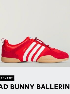 adidas x Bad Bunny collab. Originals Red and White Benito Men's Sneakers